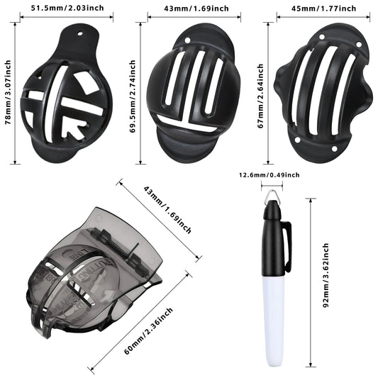 8Pack Golf Ball Marker Kit Professional Alignment Identification Tool,4 Golf Ball Marking Stencils and 4 Colors Golf Ball Marker