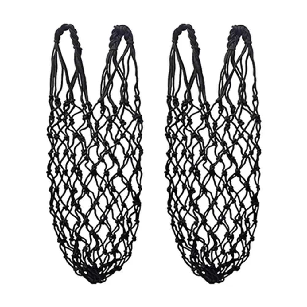 2 Pcs/Set Polyester Slow Feed Hay Net Hanging Large Capacity Horse Hay Bag 40inch Hay Feeder Bag Equestrian Accessory