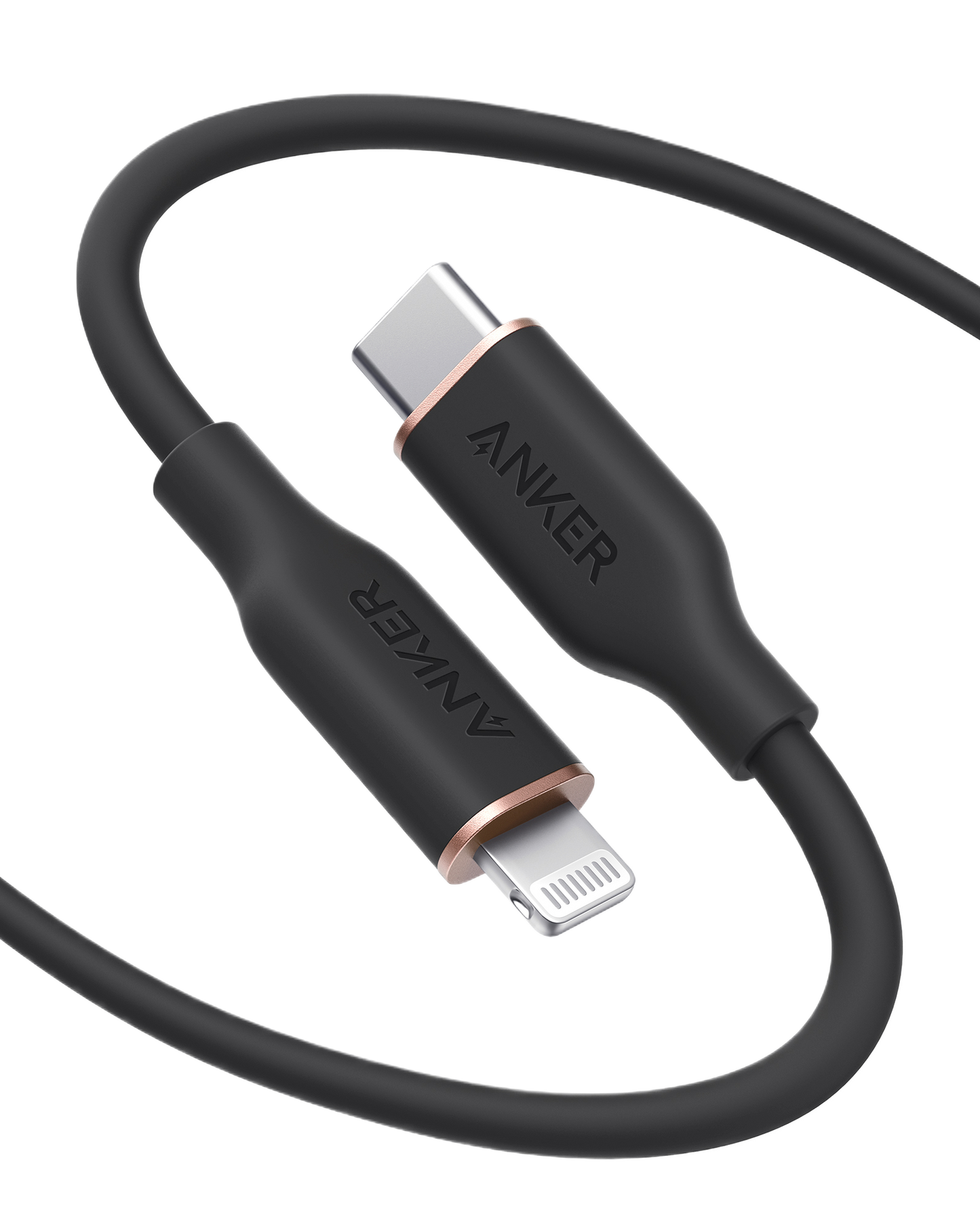 Anker <b>641</b> USB-C to Lightning Cable (Flow, 3 ft Silicone)