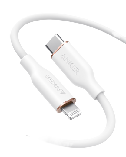 Anker <b>641</b> USB-C to Lightning Cable (Flow, 3 ft Silicone)