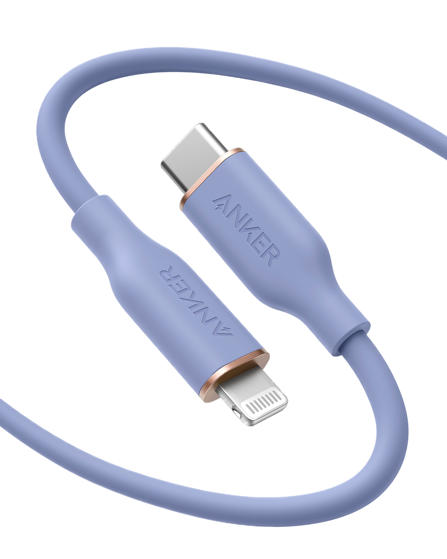Anker <b>641</b> USB-C to Lightning Cable (Flow, 3 ft Silicone)