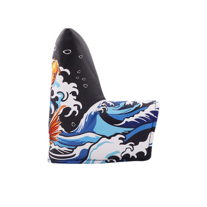 Golf Wood Cover Koi Pattern Driver Fairway Hybrid Waterproof Protector Head Cover PU Leather Soft Durable Golf Club Covers