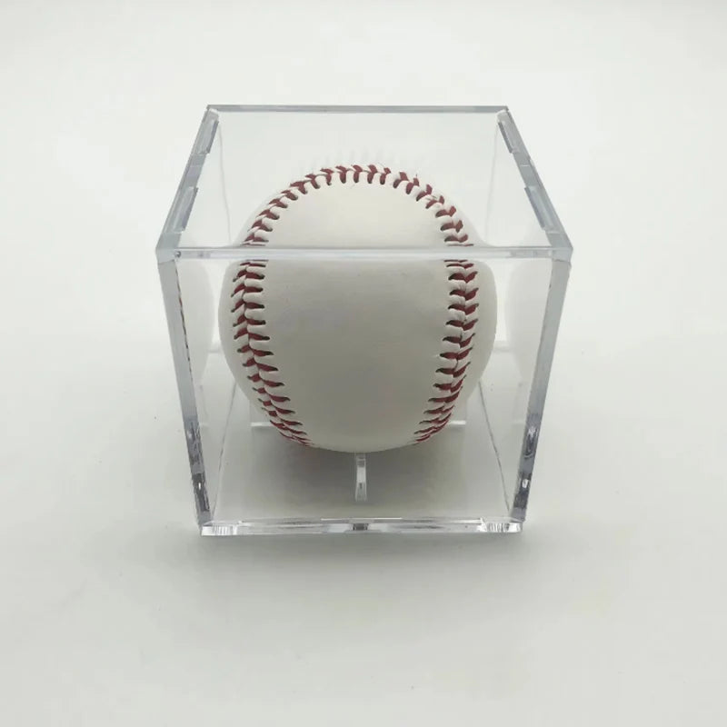 1pc Baseball Acrylic Box Acrylic 80*80*80 Transparent Baseball Storage Collecting Box