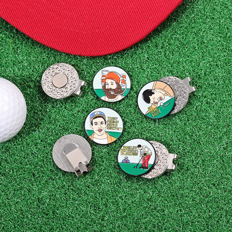 0.9 Inch Magnetic Golf Hat Clip with Ball Marker - Electroplated Metal Golf Training Aid Gift for Boys, Girls & Kids