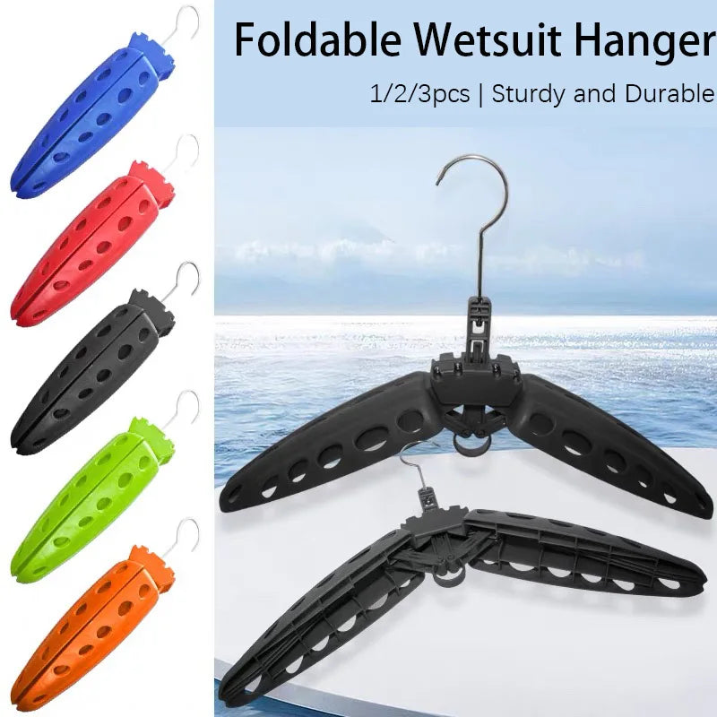 1/2/3pc Foldable Wetsuit Hanger,Outdoor Travel Swimwear Hanger Stand for Diving Surfing,Thickened Drying Rack Sports Accessories