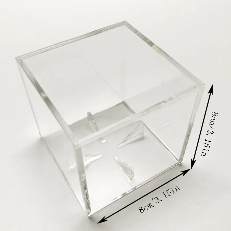 1pc Baseball Acrylic Box Acrylic 80*80*80 Transparent Baseball Storage Collecting Box