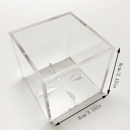 1pc Baseball Acrylic Box Acrylic 80*80*80 Transparent Baseball Storage Collecting Box