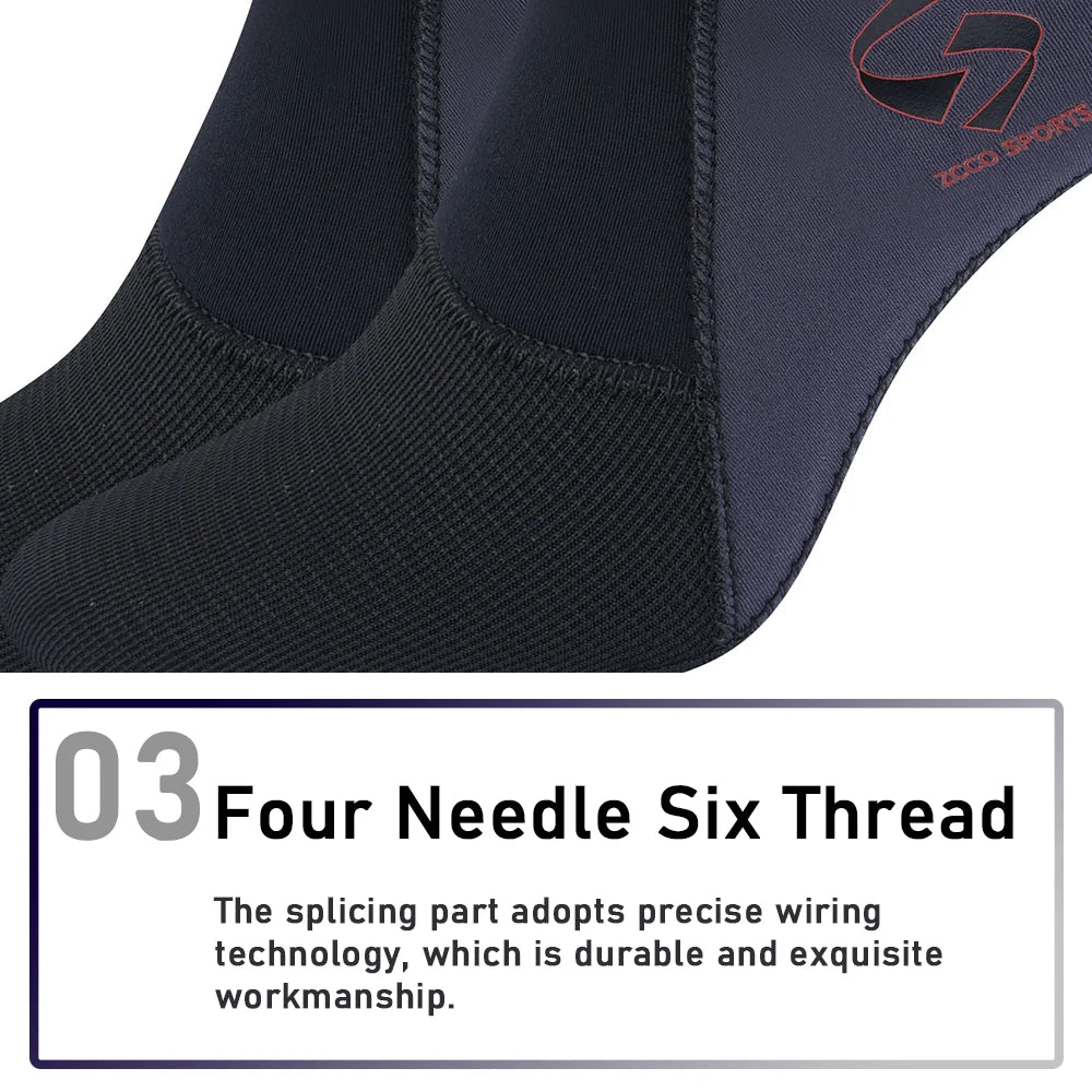 1.5MM Neoprene Diving Socks Men's Women's Swimming Warm Snorkeling Socks Water Sports Long Non-slip Wearable Beach Socks