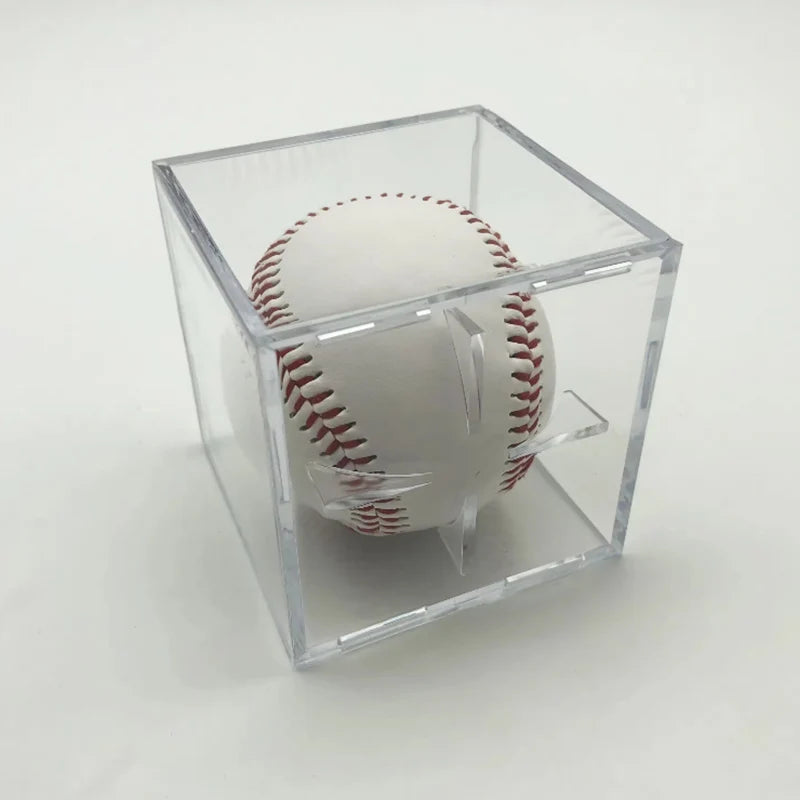 1pc Baseball Acrylic Box Acrylic 80*80*80 Transparent Baseball Storage Collecting Box