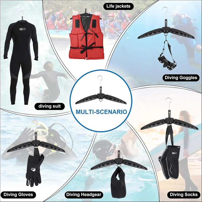 1/2/3pc Foldable Wetsuit Hanger,Outdoor Travel Swimwear Hanger Stand for Diving Surfing,Thickened Drying Rack Sports Accessories