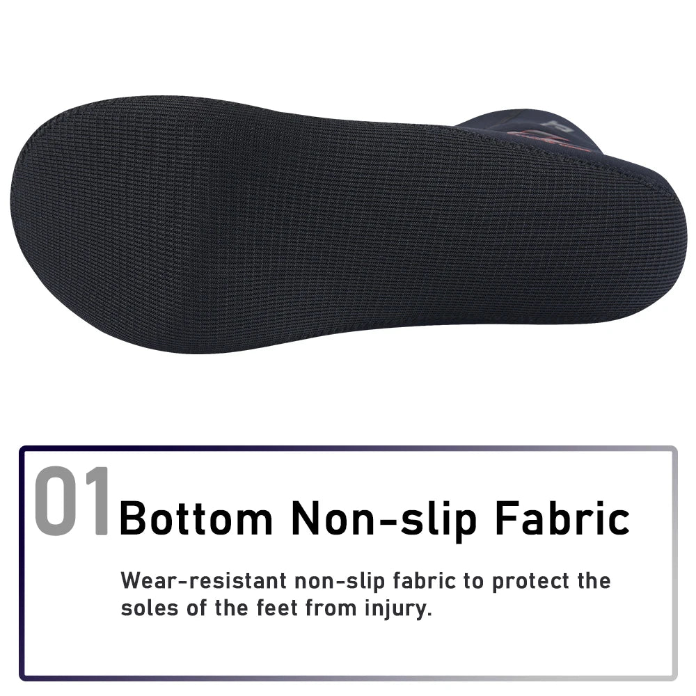 1.5MM Neoprene Diving Socks Men's Women's Swimming Warm Snorkeling Socks Water Sports Long Non-slip Wearable Beach Socks
