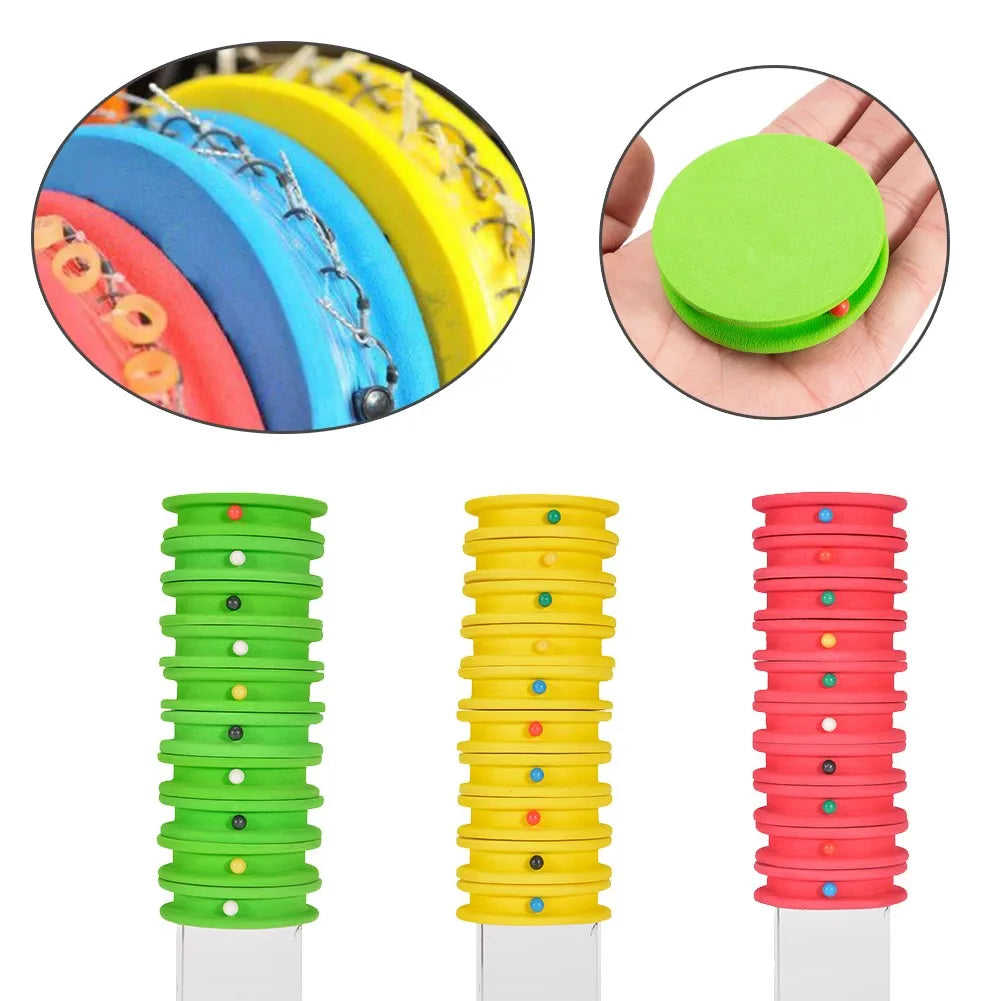 10 PCS Portable Fishing Line Spool Winder Fishing Carp Fishing Rig Winders Line Leader Winder EVA Spooler Plate Hook Storage