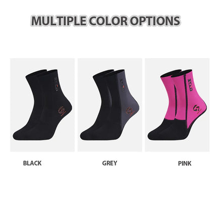 1.5MM Neoprene Diving Socks Men's Women's Swimming Warm Snorkeling Socks Water Sports Long Non-slip Wearable Beach Socks