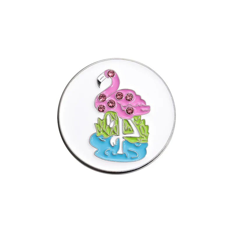 0.9 Inch Magnetic Golf Hat Clip with Ball Marker - Electroplated Metal Golf Training Aid Gift for Boys, Girls & Kids