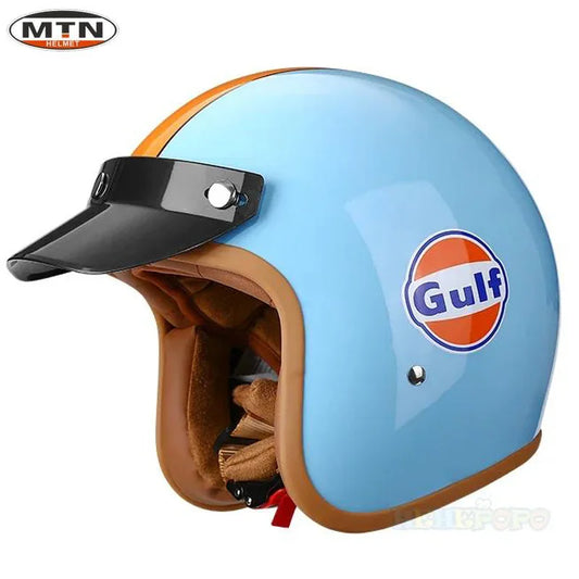 Newly Launched Vintage Motorcycle Helmet DOT Certified Synthetic Leather  3/4 Helmet Jet Mask Helmet 508