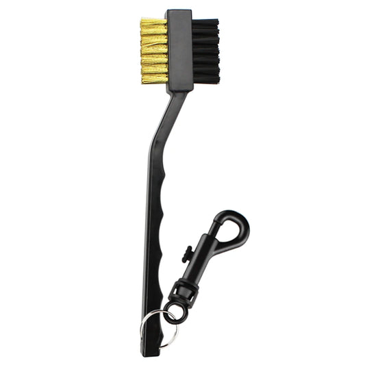 Dual-Sided Golf Club Cleaning Brush with Keychain