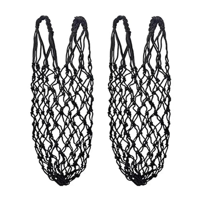 2 Pcs/Set Polyester Slow Feed Hay Net Hanging Large Capacity Horse Hay Bag 40inch Hay Feeder Bag Equestrian Accessory