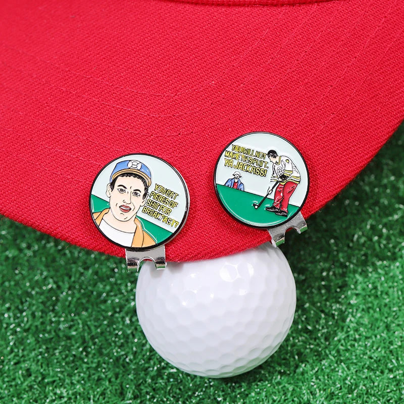 0.9 Inch Magnetic Golf Hat Clip with Ball Marker - Electroplated Metal Golf Training Aid Gift for Boys, Girls & Kids