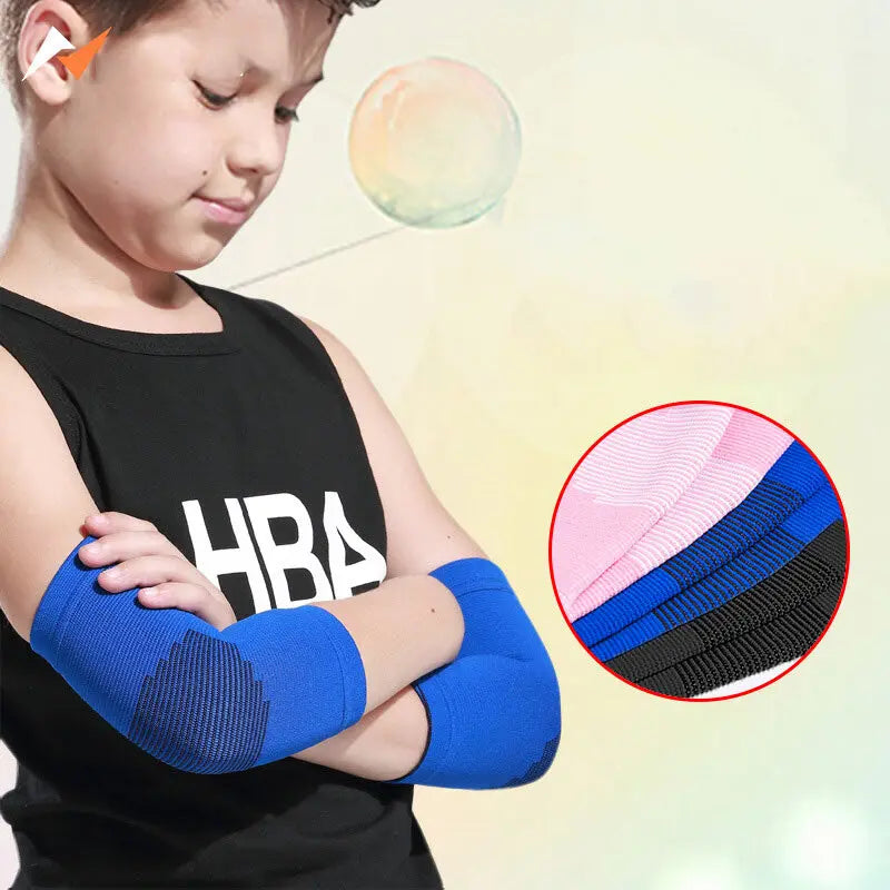 1 Pair Kids Compression Arm Sleeve Basketball Dance Football Knee Brace Sleeve Children Elbow Knee Ankle Protector Guard