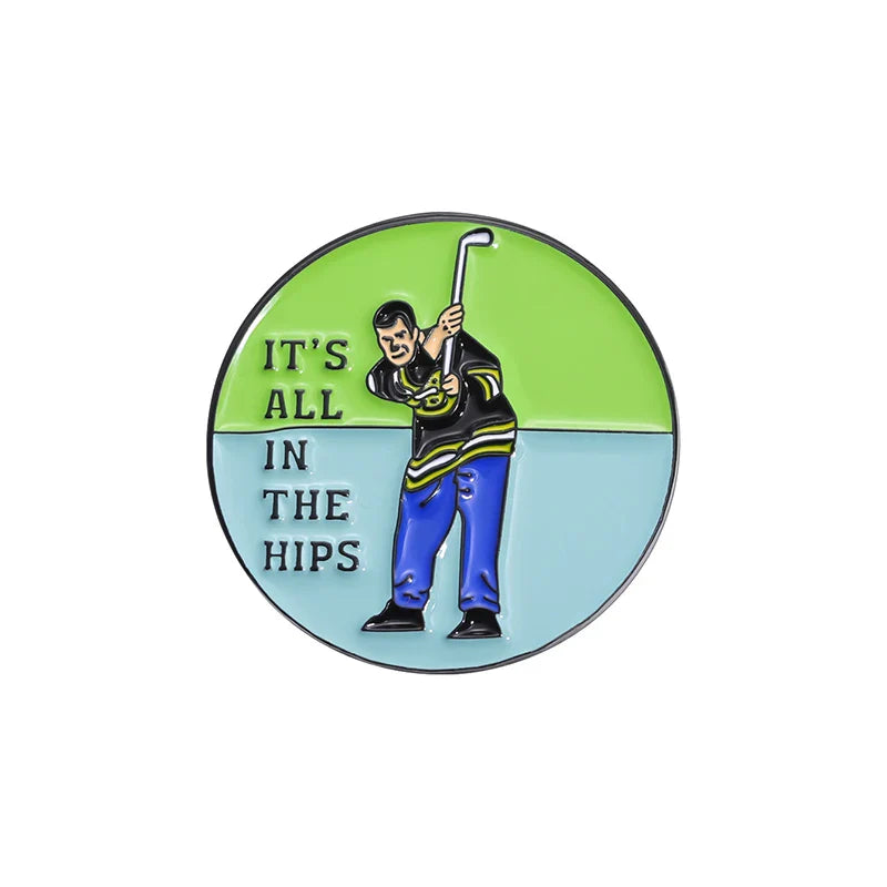 0.9 Inch Magnetic Golf Hat Clip with Ball Marker - Electroplated Metal Golf Training Aid Gift for Boys, Girls & Kids