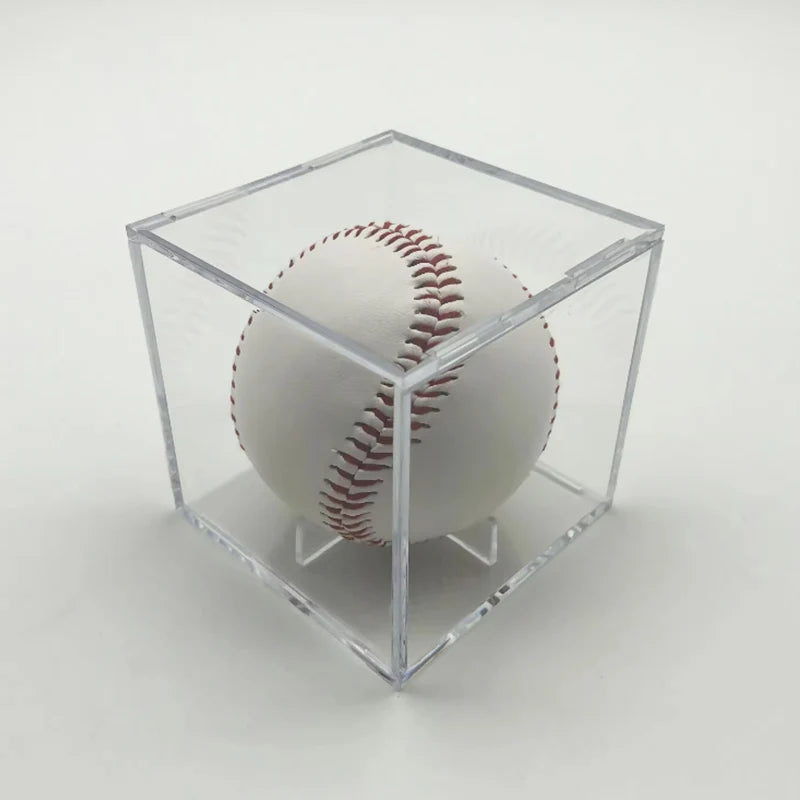1pc Baseball Acrylic Box Acrylic 80*80*80 Transparent Baseball Storage Collecting Box