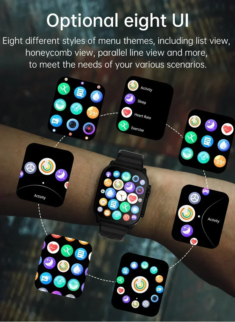 New Smartwatch Men 49mm Series 8 2.3"AMOLED Screen NFC Compass Waterproof For Apple Watch IWO Ultra 8 Smart Watches 2025 Android