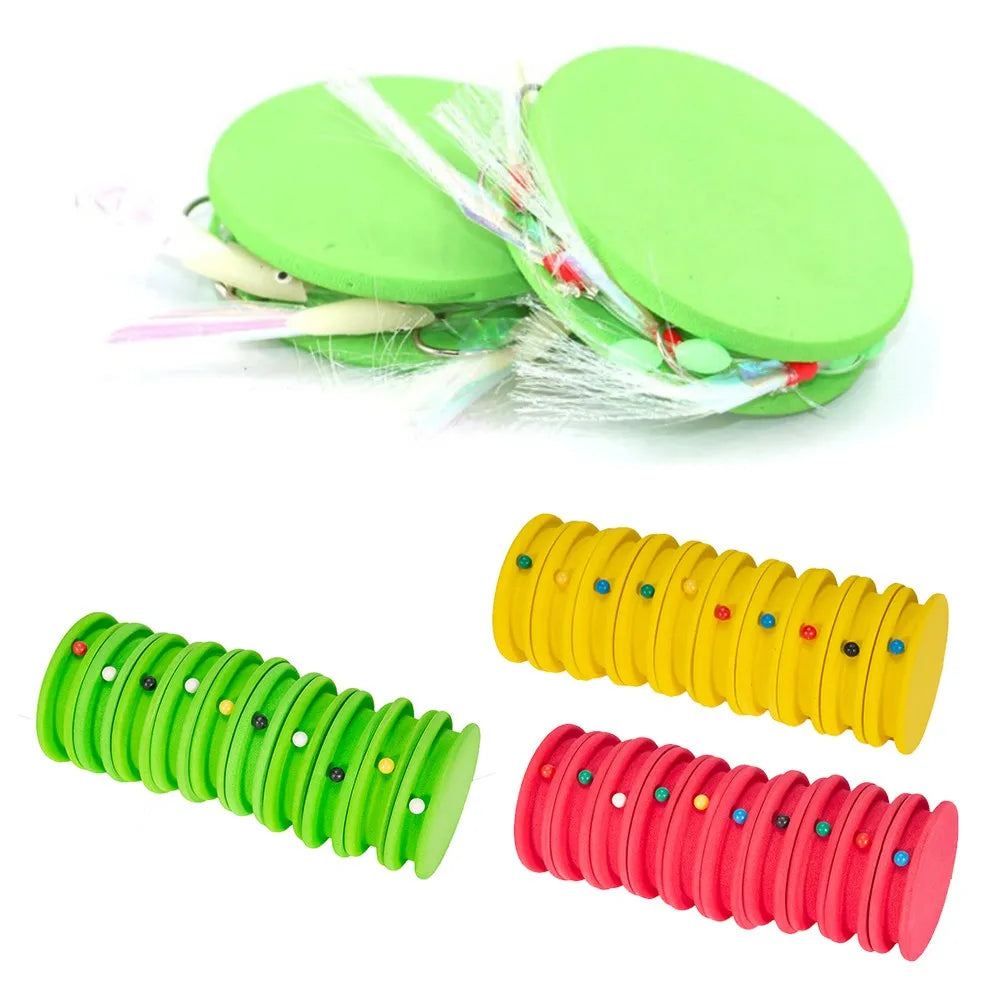 10 PCS Portable Fishing Line Spool Winder Fishing Carp Fishing Rig Winders Line Leader Winder EVA Spooler Plate Hook Storage