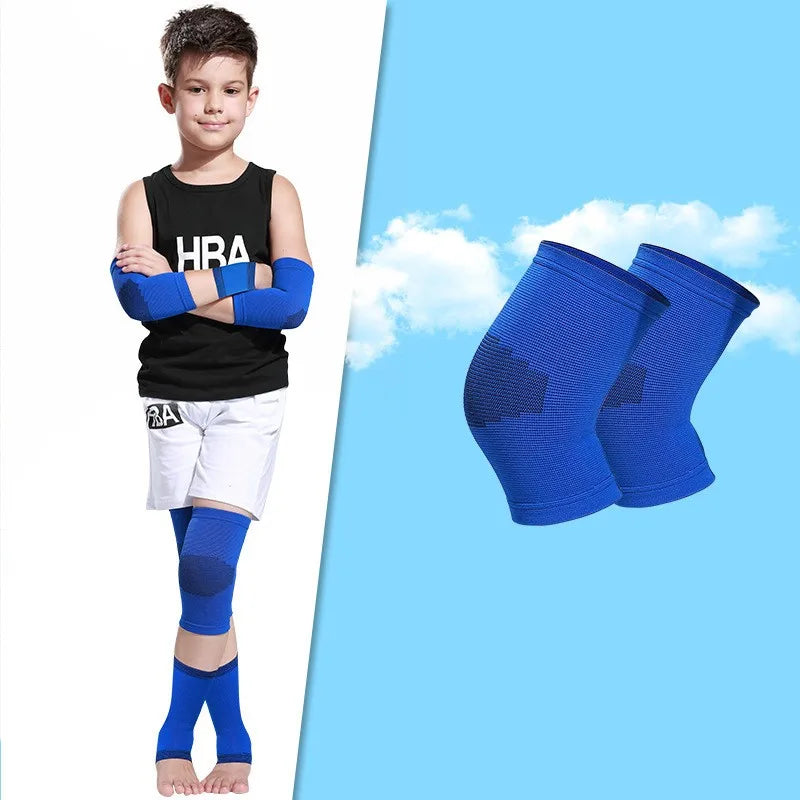 1 Pair Kids Compression Arm Sleeve Basketball Dance Football Knee Brace Sleeve Children Elbow Knee Ankle Protector Guard